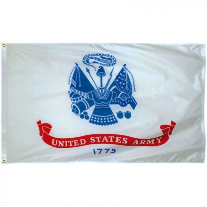 AFF-401-P Army 2' x 3' Economy Polyester Flag with Heading and Grommets -0