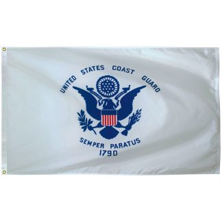 AFF-505-P Coast Guard 3' x 5' Economy Polyester With Heading And Grommets-0