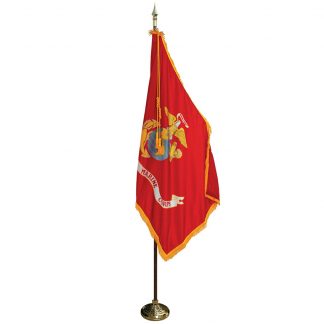MPS-104 7' Pole/ 3' x 5' Flag- Marine Corps Indoor Presentation Set -0