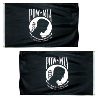 PWD-58 POW-MIA 5' x 8' Double Sided Outdoor Nylon with Heading and Grommets-0