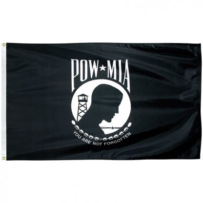 PWS-46 POW-MIA 4' x 6' Outdoor Nylon Flag with Heading and Grommets-0