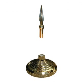 UPGRADE-SPEAR Upgrade Includes: Gold Metal Plated Spear Top (item#: GBO-160) And Weighted Gold Plated Plastic Floor Stand (item#:GFS-115)-0