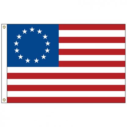 BR-14 Betsy Ross 6' x 10' Outdoor Nylon Sewn & Embroidered - Made To Order - 2-3 Week Lead Time - Heading And Grommets -0