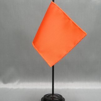 NMF-46 BURNTORANG Nylon 4" x 6" Mounted Solid Color Stick Flag - Burnt Orange-0
