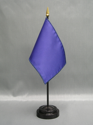 NMF-46 LEGIONBLUE Nylon 4" x 6" Mounted Solid Color Stick Flag - Legion Blue-0