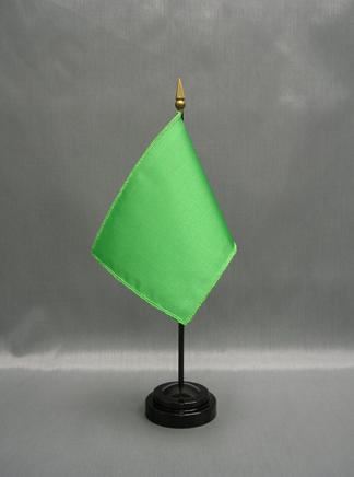 NMF-46 MINTGREEN Nylon 4" x 6" Mounted Solid Color Stick Flag - Mint Green-0