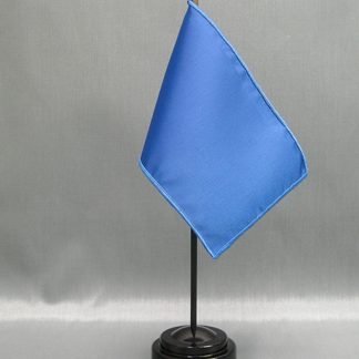 NMF-46 PEACOCKBLU Nylon 4" x 6" Mounted Solid Color Stick Flag - Peacock Blue-0