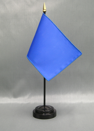 NMF-46 ROYALBLUE Nylon 4" x 6" Mounted Solid Color Stick Flag - Royal Blue-0
