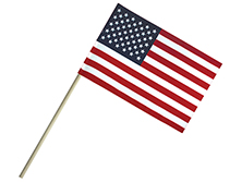 Economy Cotton U.S. Stick Flags Without Spear Top