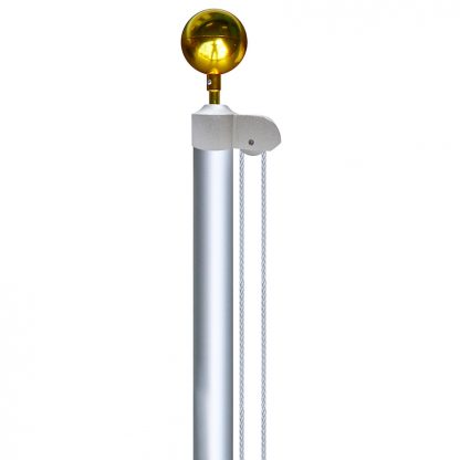 AFP-20 20' Silver Aluminum Pole - Without Flag-0