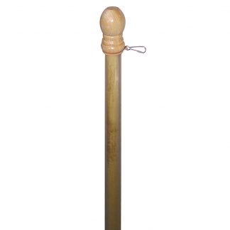 HP-110 5' x 1" Natural Wood 1 Piece Pole With Tube (For Flags With Sleeves Only)-0