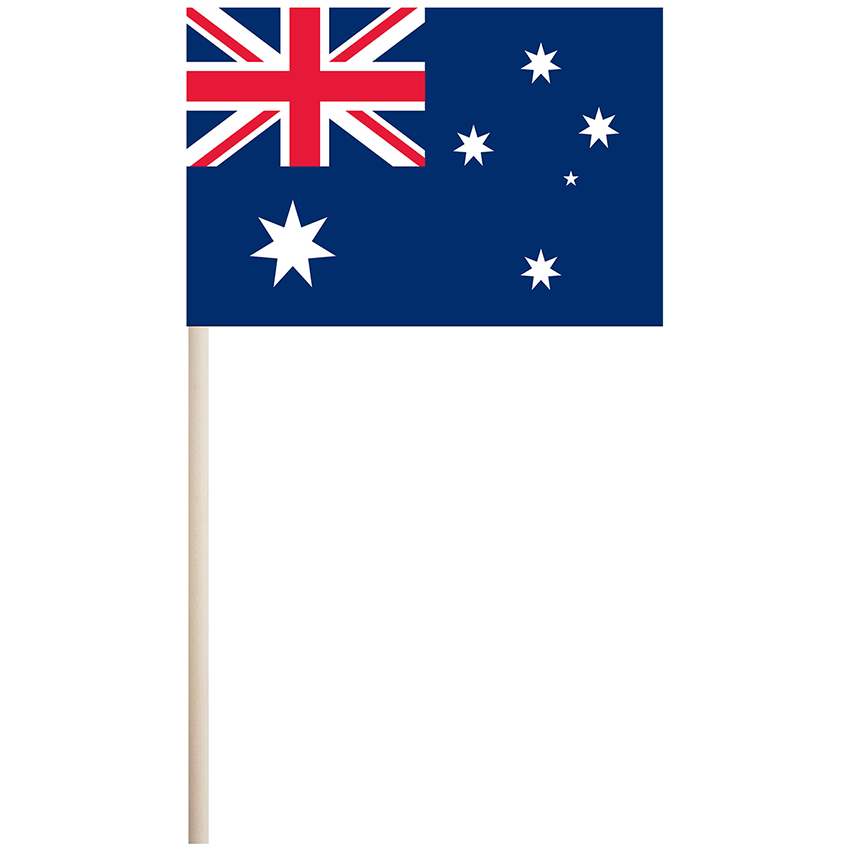 Australia Flag 4x6in Stick Flag Small Handheld Australian Flag 4" x 6" 