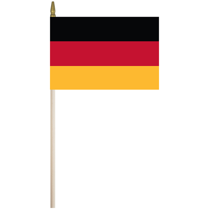 EPC-1218-GERMANY Germany 12” x 18″ Staff-mounted Polyester Stick Flag ...