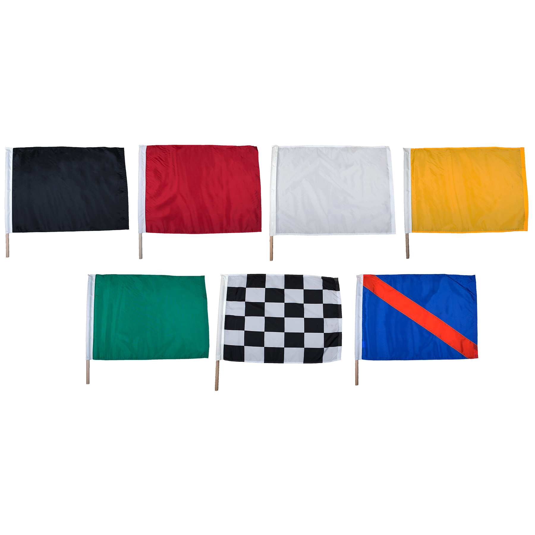 Racing Flag Set 6  24" x 30" Official Size Race Track Flags Heavy Duty Nylon