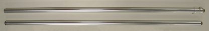 APP-110 Deluxe Aluminum Parade Pole 8' x 1 1/8" Silver (no Ball Ornament)-0