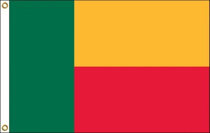 FW-125-BENIN Benin 2' x 3' Outdoor Nylon Flag with Heading and Grommets-0