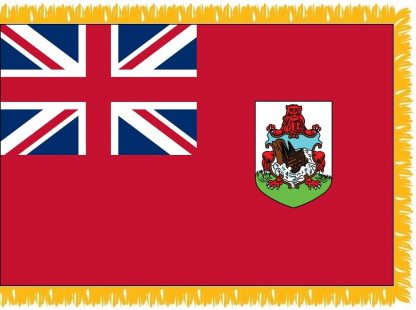FWI-240-3X5BERMUDA Bermuda 3' x 5' Indoor Flag with Pole Sleeve and Fringe-0