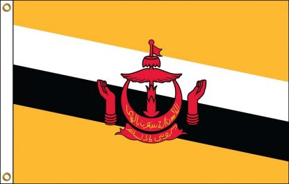 FW-140-BRUNEI Brunei 2' x 3' Outdoor Nylon Flag with Heading and Grommets-0