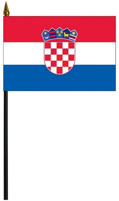 MRF-46-CROATIA Croatia 4'' x 6” Staff Mounted Rayon-0