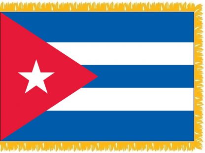 FWI-235-4X6CUBA Cuba 4' x 6' Indoor Flag with Pole Sleeve and Fringe-0