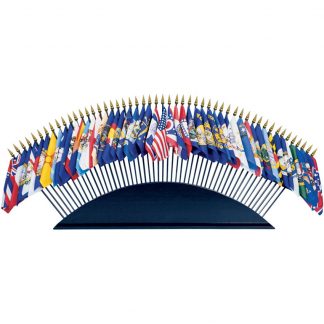 050519 Black Wood Table Base- Holds 51 4" x 6" or 8" x 12" Flags-0