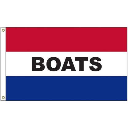 A-120006 Boats 3' x 5' Flag with Heading and Grommets-0