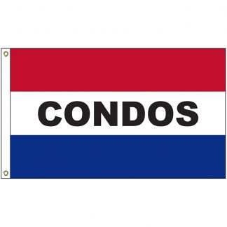 A-120018 Condos 3' x 5' Flag with Heading and Grommets-0
