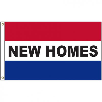 A-120045 New Homes 3' x 5' Flag with Heading and Grommets-0