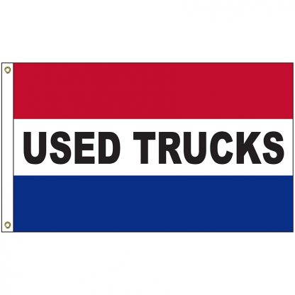 A-120080 Used Trucks 3' x 5' Flag with Heading and Grommets-0