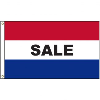 A-6115 Sale 3' x 5' Message Flag with Heading and Grommets-0