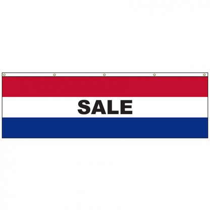 A-6115HF Sale 3' x 10' Horizontal Flag with Heading and Grommets across the Top-0