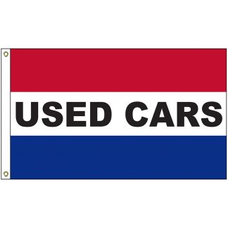 A-6120 Used Cars 3' x 5' Message Flag with Heading and Grommets-0