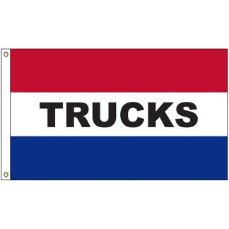 A-6135 Trucks 3' x 5' Flag with Heading and Grommets-0