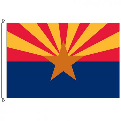 SF-812-ARIZONA Arizona 8' x 12' Nylon Flag with Rope and Thimble-0