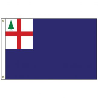 HF-403 Bunker Hill Blue 3' x 5' Outdoor Nylon Flag with Heading and Grommets-0