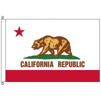 SF-1218-CALIFORNIA California 12' x 18' Nylon Flag with Rope and Thimble-0