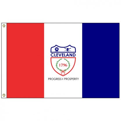 CF-6X10-CLEVELAND Cleveland 6' x 10' Nylon Flag with Heading and Grommets-0