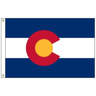 SF-105P-COLORADO Colorado 5' x 8' 2-ply Polyester Flag with Heading and Grommets -0