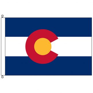 SF-1218-COLORADO Colorado 12' x 18' Nylon Flag with Rope and Thimble-0