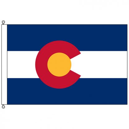 SF-812-COLORADO Colorado 8' x 12' Nylon Flag with Rope and Thimble-0