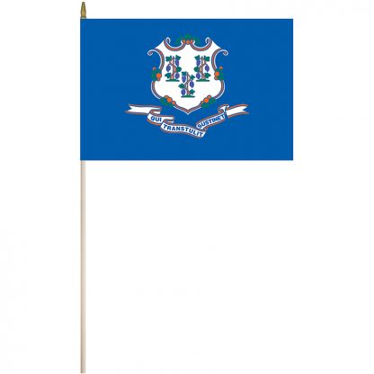 EPC-1218-CONNECTICUT Connecticut 12" x 18" Stick Flag-0