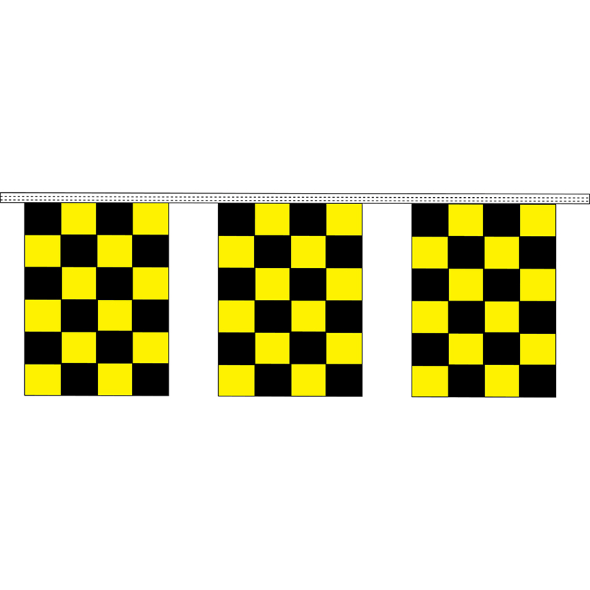 Crs 100k 9 X 12 Black Yellow Checkered 4 Mil 100 Pennant