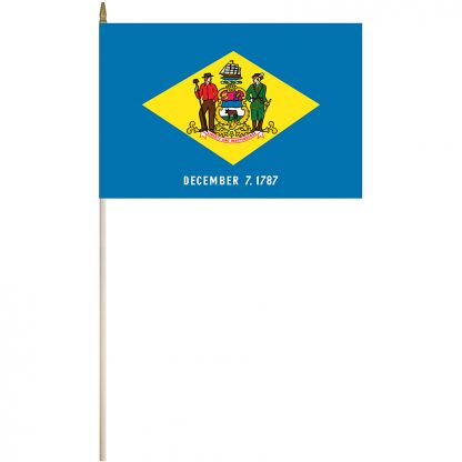 EPC-1218-DELAWARE Delaware 12" x 18" Stick Flag-0