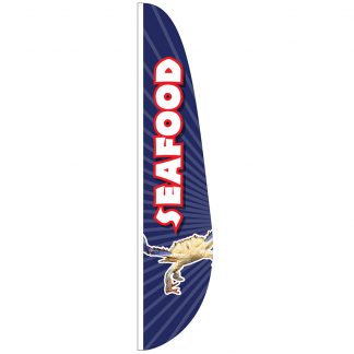 FF-E-315-SEAFOOD Seafood 3' x 15' Feather Flag-0