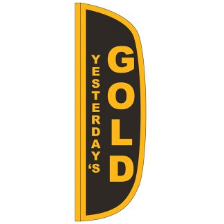 FF-L-310-GOLD Gold 3' x 10' Flutter Feather Flag-0
