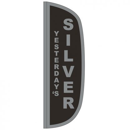 FF-L-310-SILVER Silver 3' x 10' Flutter Feather Flag-0