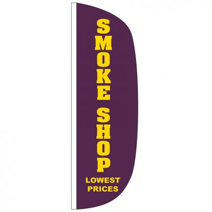 FF-L-310-SMOKE Smoke Shop 3' x 10' Flutter Feather Flag-0