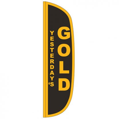 FF-L-312-GOLD Gold 3' x 12' Flutter Feather Flag-0