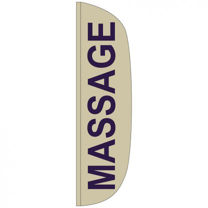 FF-L-312-MASSAGE Massage 3' x 12' Flutter Feather Flag-0