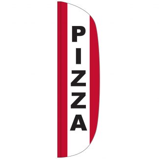 FF-L-312-PIZZA Pizza 3' x 12' Flutter Feather Flag-0